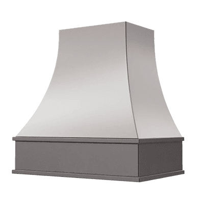 Monarch custom metal range hood shape