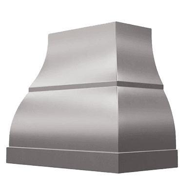 Royal custom metal range hood shape